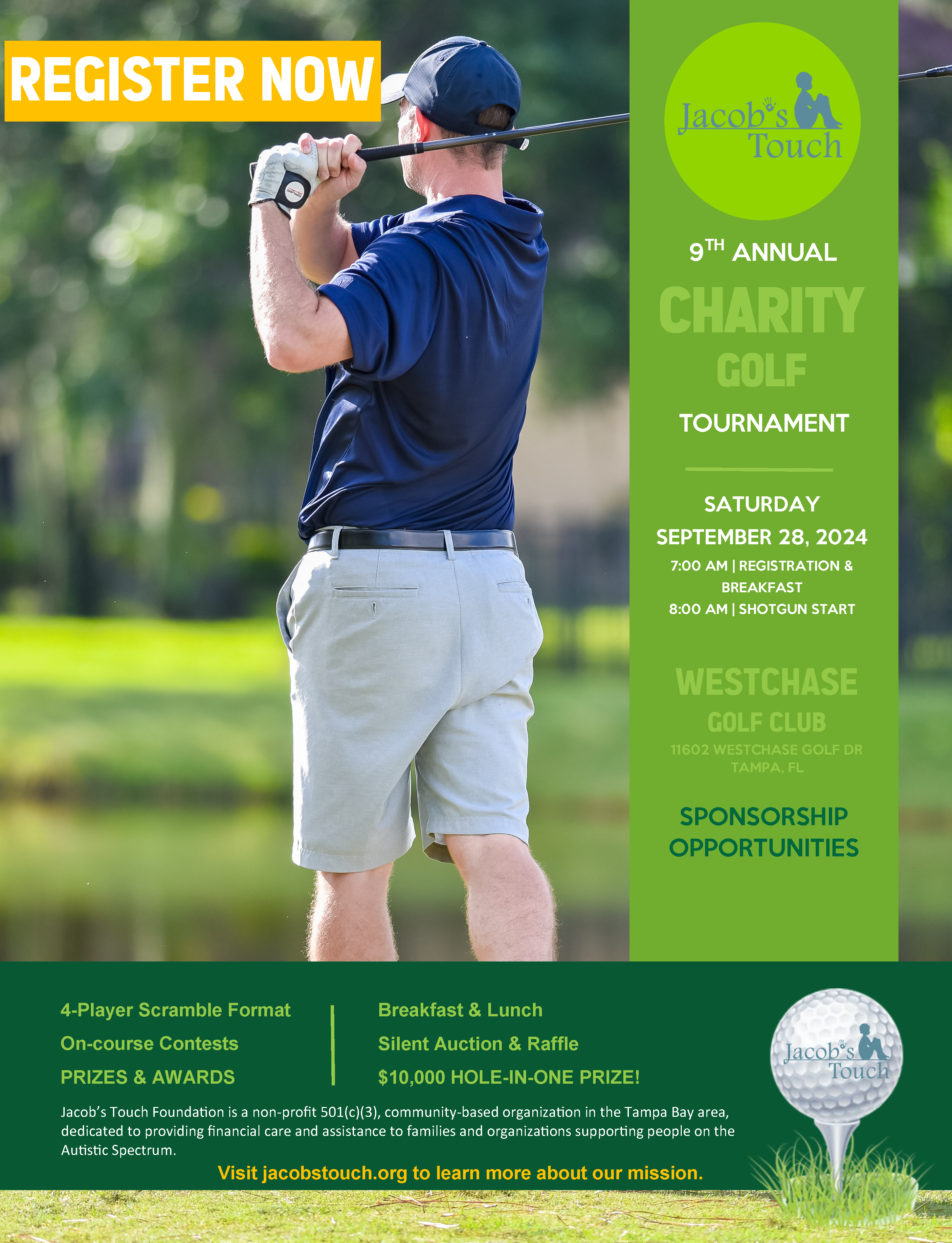2024 Jacobs Touch Golf Tournament Event Flyer